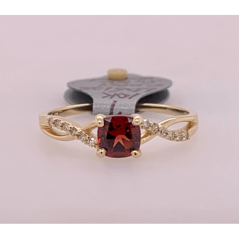 10K Diamond Birthstone Ring- January
