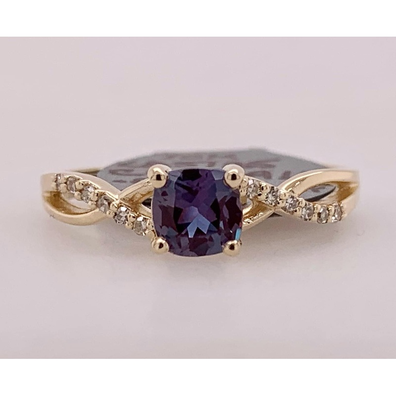 10K Diamond Birthstone Ring- June