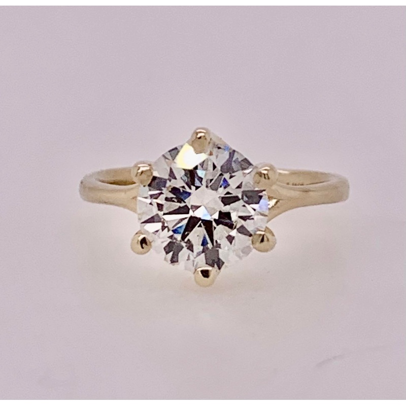 14K Lab Solitaire Ring