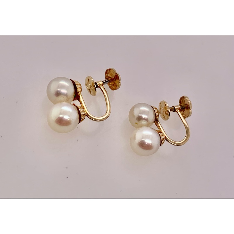 14K Non-Pierced Pearl Earrings