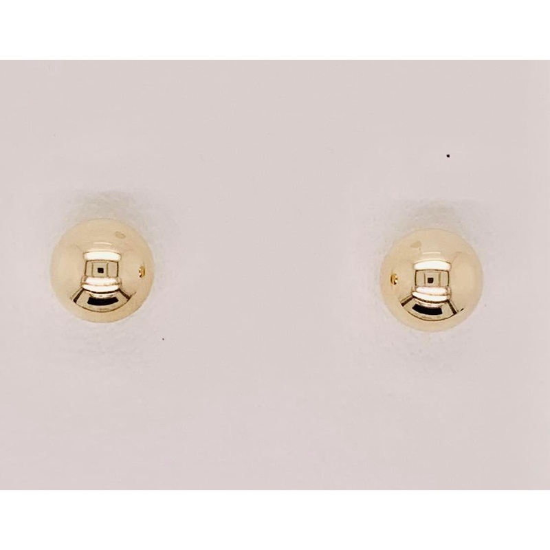 14K Polished 8mm Ball Post Earrings