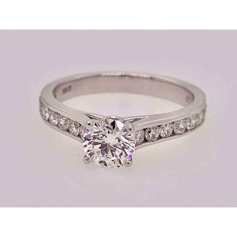 14K White Gold Engagement Ring