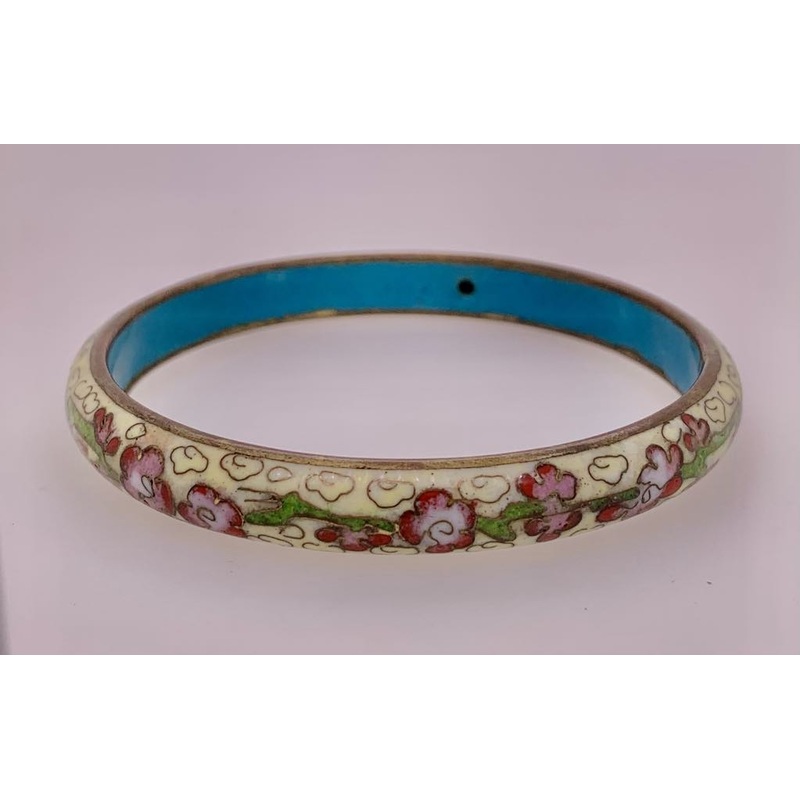 Estate Chinese Cloisonne Bangle Bracelet