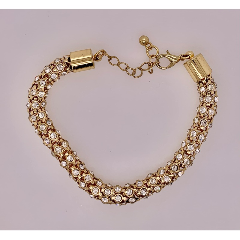 Estate Clear Crystal Bracelet