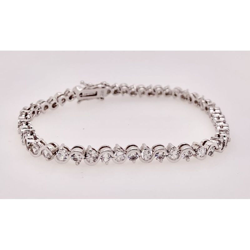 Estate Cubic Zirconia Tennis Bracelet