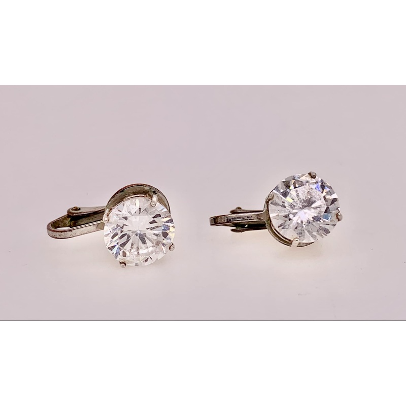Estate Fashion Cubic Zirconia Clip-on Earrings