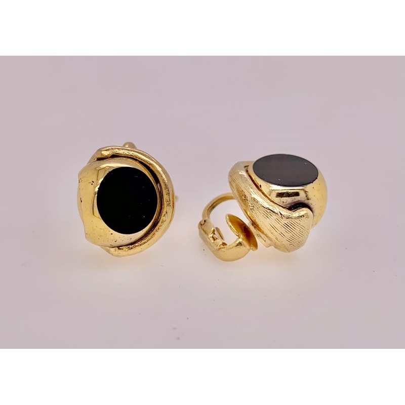 Estate Fashion Gold Tone Clip-on Earrings