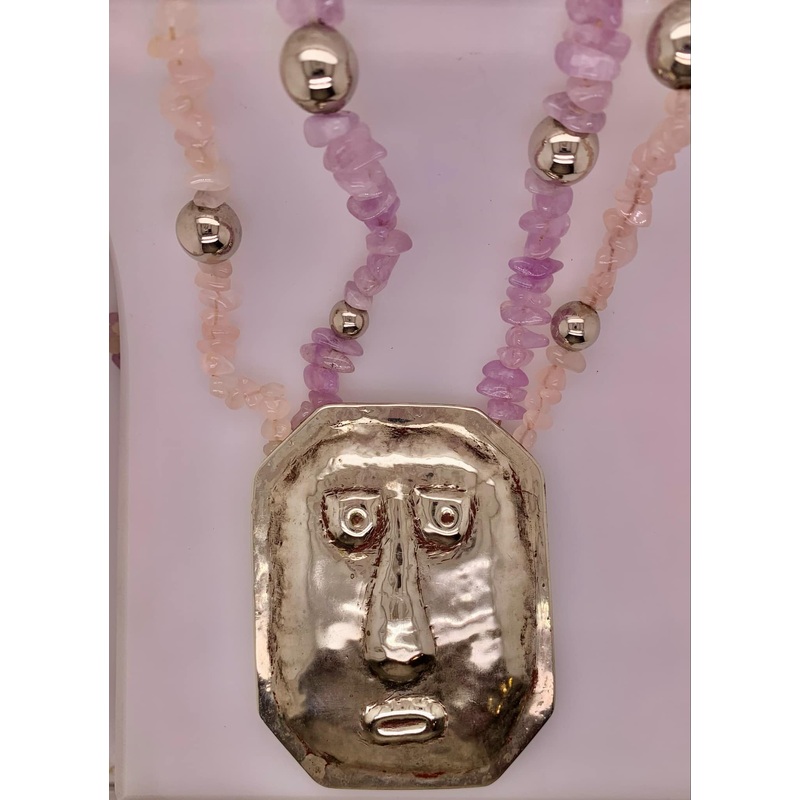 Estate Inca Mask Necklace