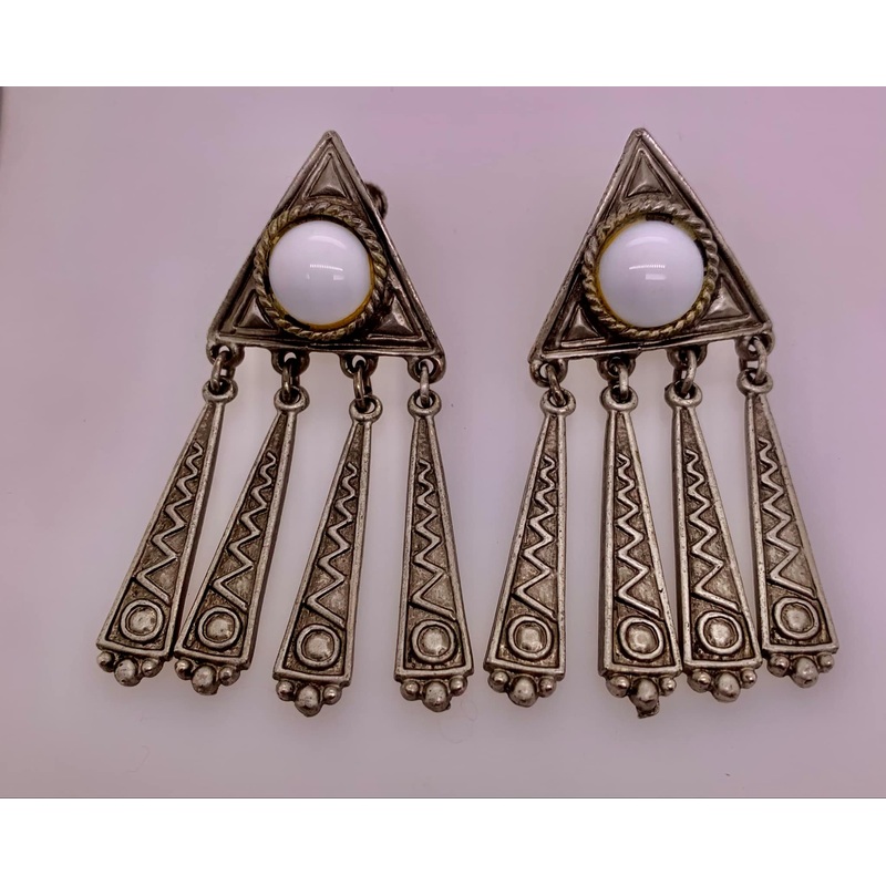 Estate Triangle Earrings