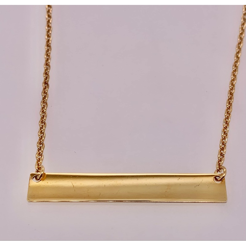 Gold Plated Bar Necklace