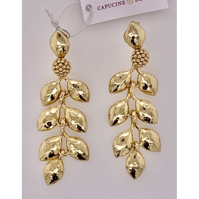 Golden Lurel Dangle Earrings