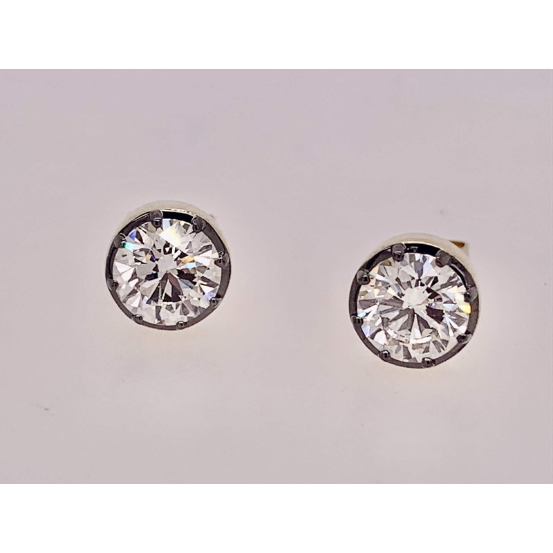 14K LAB Diamond Stud Earrings