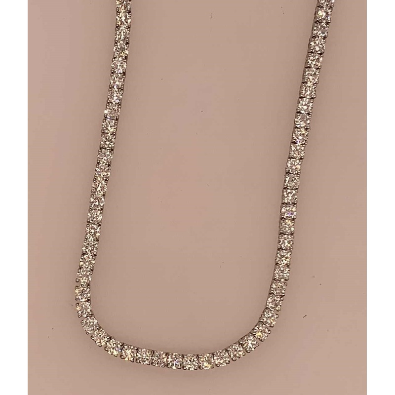 14K LAB Diamond Tennis Necklace