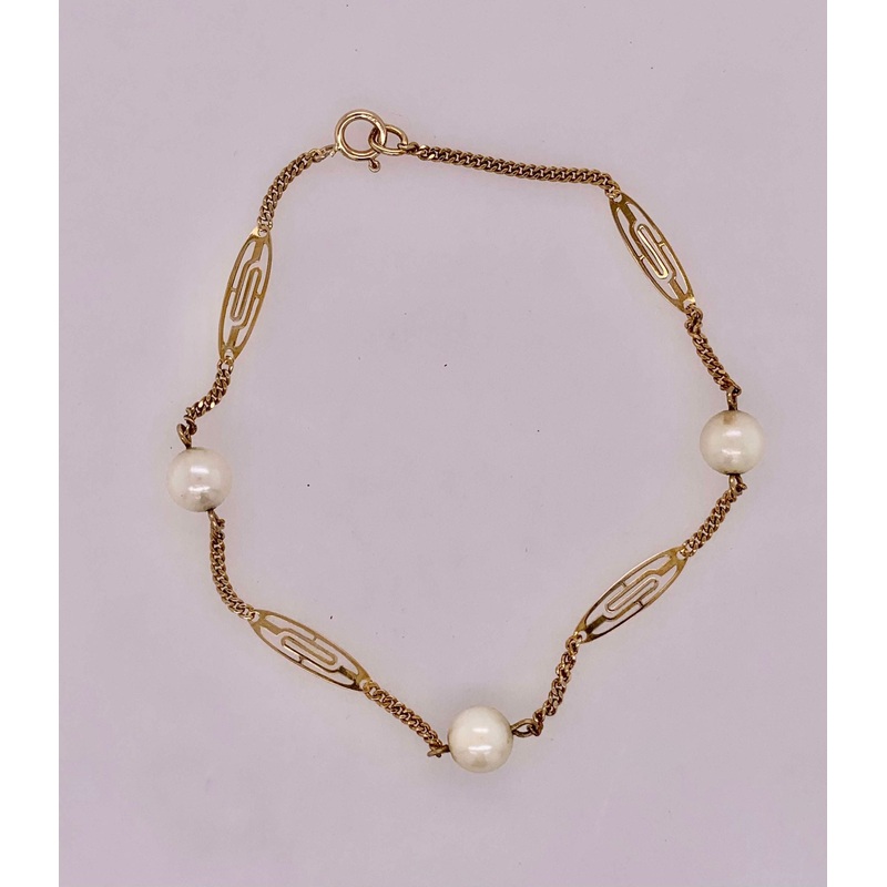 Estate 14K Pearl Bracelet