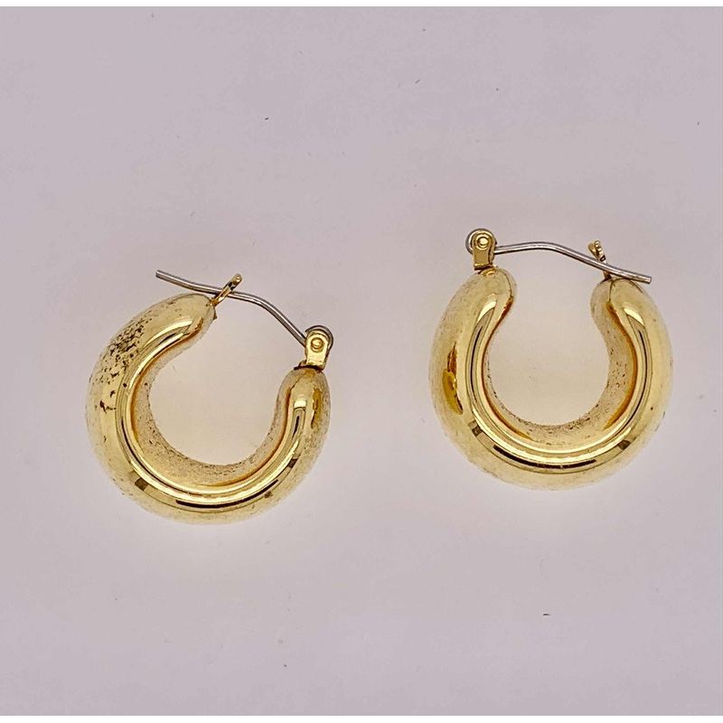 Estate Gold Fill Huggie Earrings