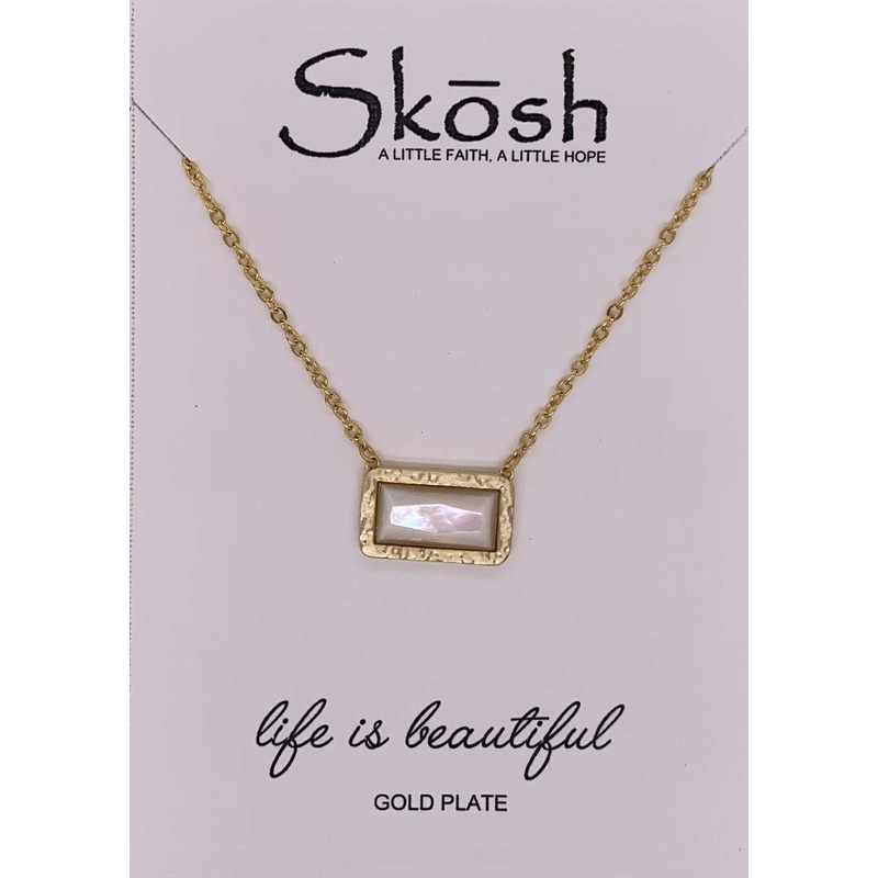 Skosh Mother of Pearl Bar Necklace