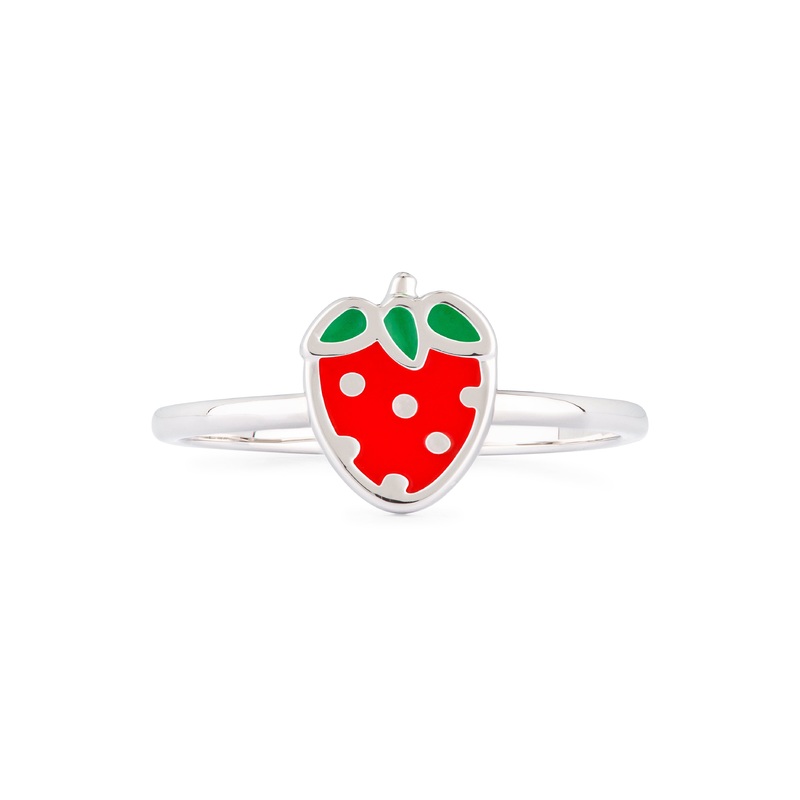 Enamel Strawberry Ring|5|6|7|8|9