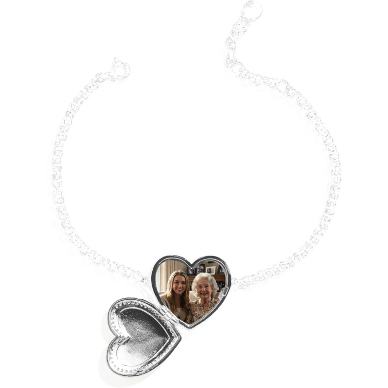 Personalized Heart Locket Bracelet