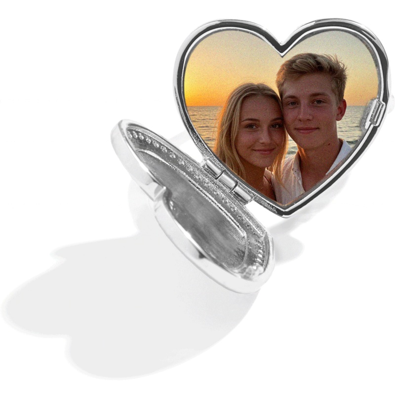 Personalized Heart Locket Ring
