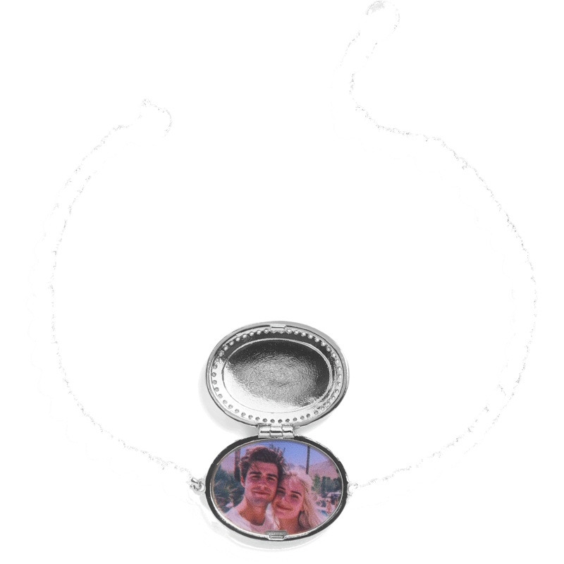 Personalized Oval Locket Bracelet