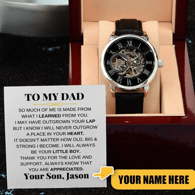 To My Dad – Premium Automatic Openwork Watch – Gift Set – SS214