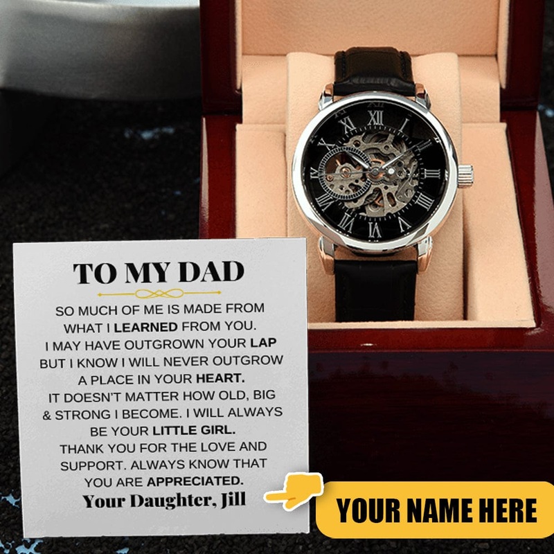 To My Dad – Premium Automatic Openwork Watch – Gift Set – SS214D