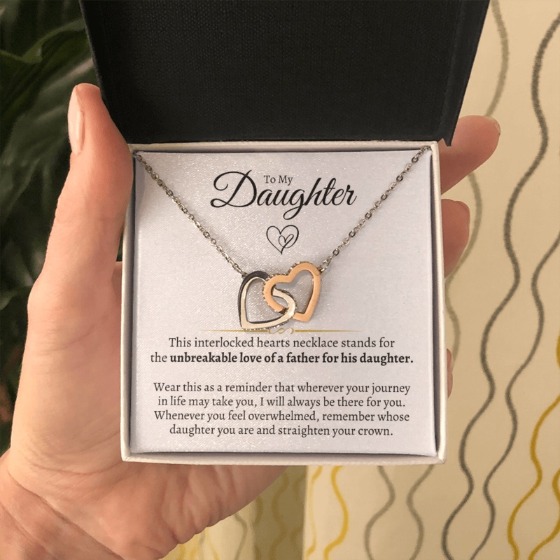 To My Daughter – From Dad – Interlocked Hearts Gift Set – SS103