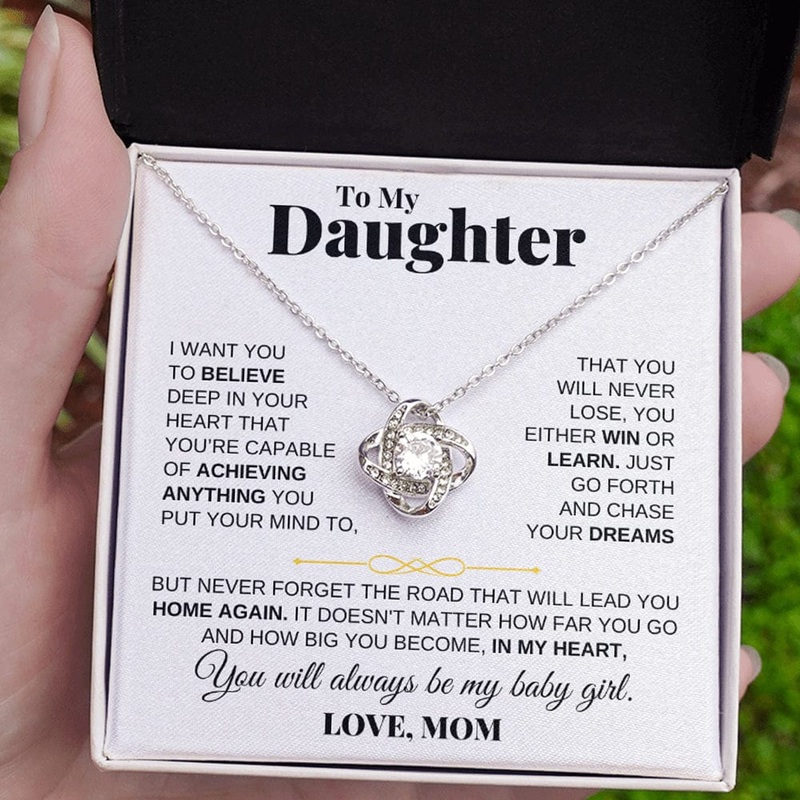 To My Daughter – Love Knot Gift Set – From Mom – SS206LKM