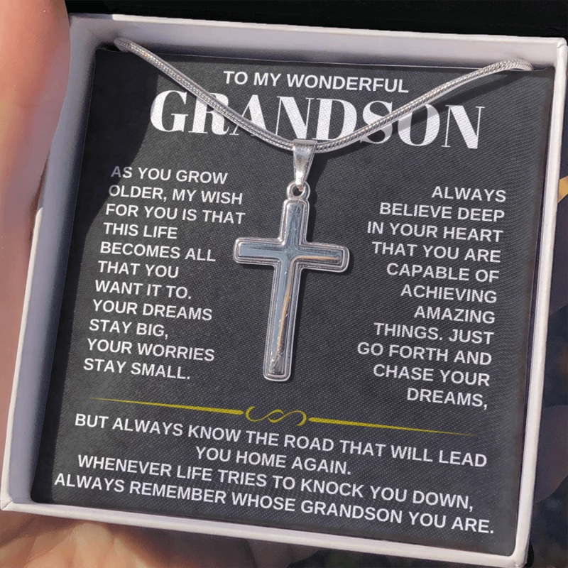 To My Son – Big Dreams – Artisan-Crafted Cross – Gift Set – SS192