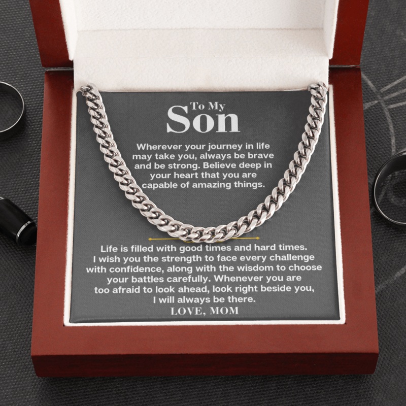 To My Son – Cuban Link Chain Gift Set – SS177