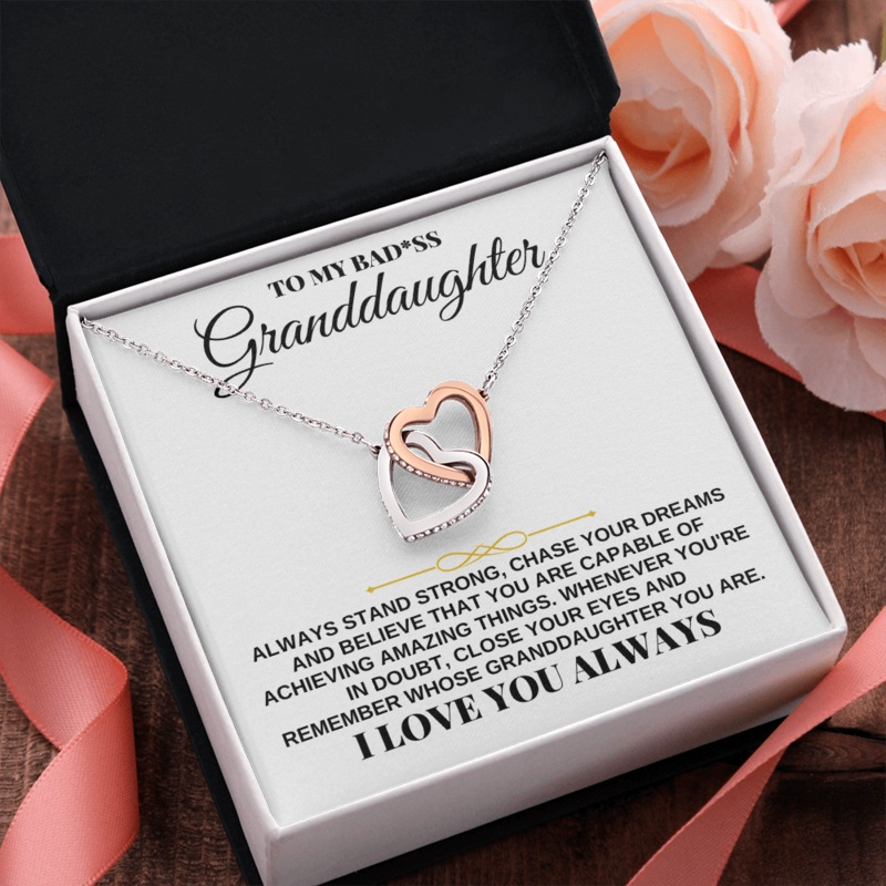 To My Badass Granddaughter – Interlocking Hearts Gift Set – SS240