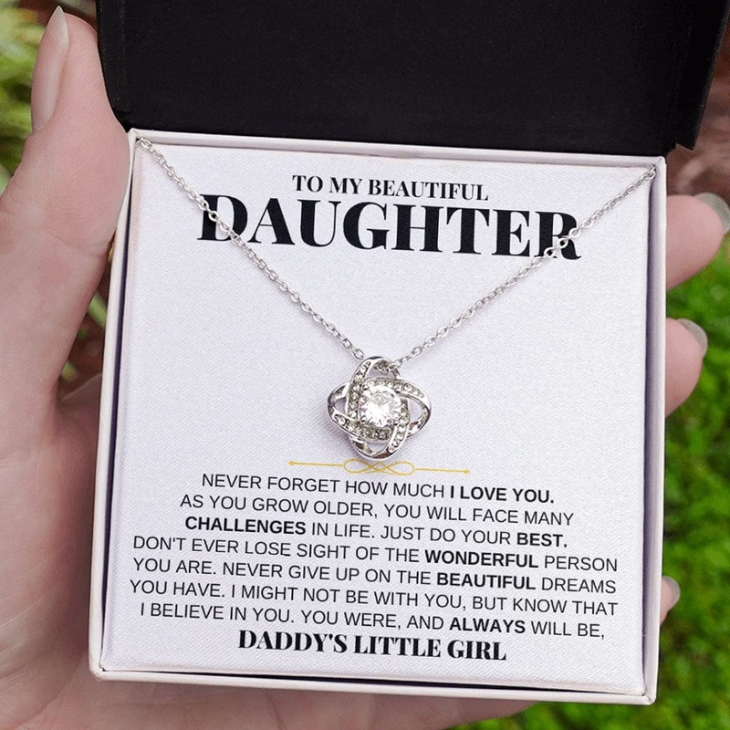 To My Beautiful Daughter – Love Knot Gift Set – From Dad – SS221