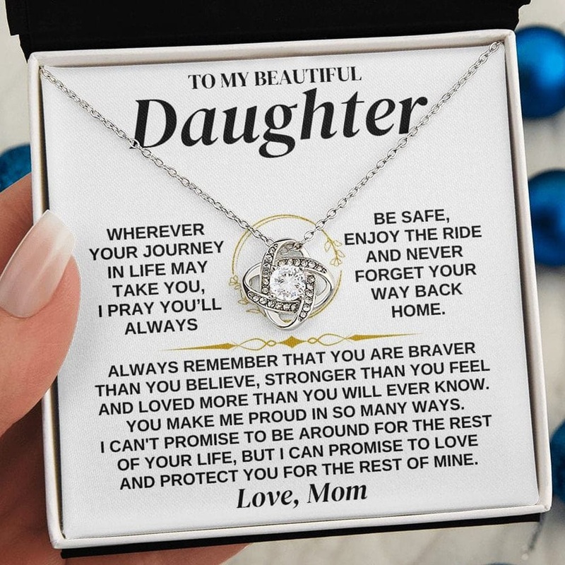 To My Beautiful Daughter – Love Mom – Love Knot Gift Set – SS320