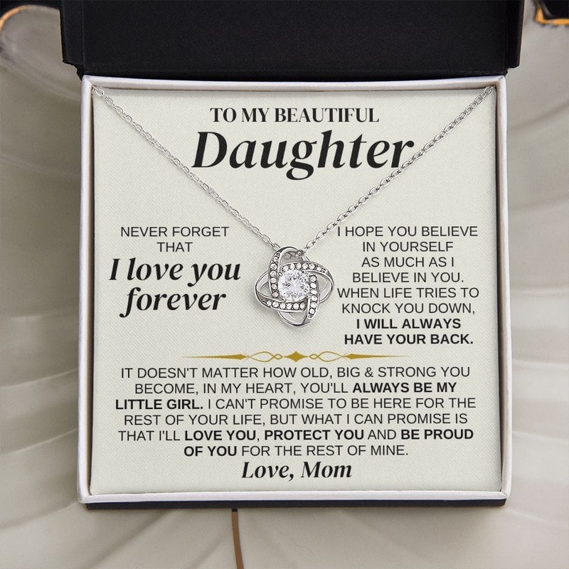 To My Beautiful Daughter – Love Mom – Love Knot Gift Set – SS327