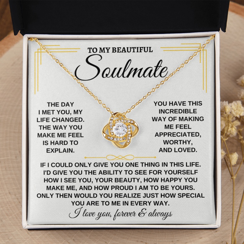 To My Beautiful Soulmate – Love Knot Gift Set – SS162SM2