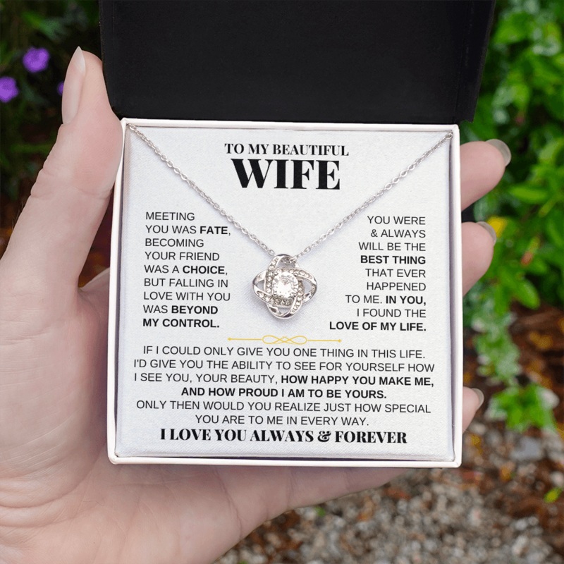 To My Beautiful Wife – Love Knot Gift Set – SS219LK