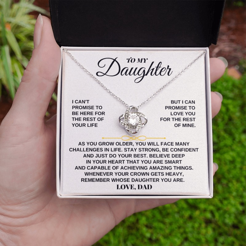 To My Daughter – Love, Dad – Beautiful Love Knot Gift Set – SS260
