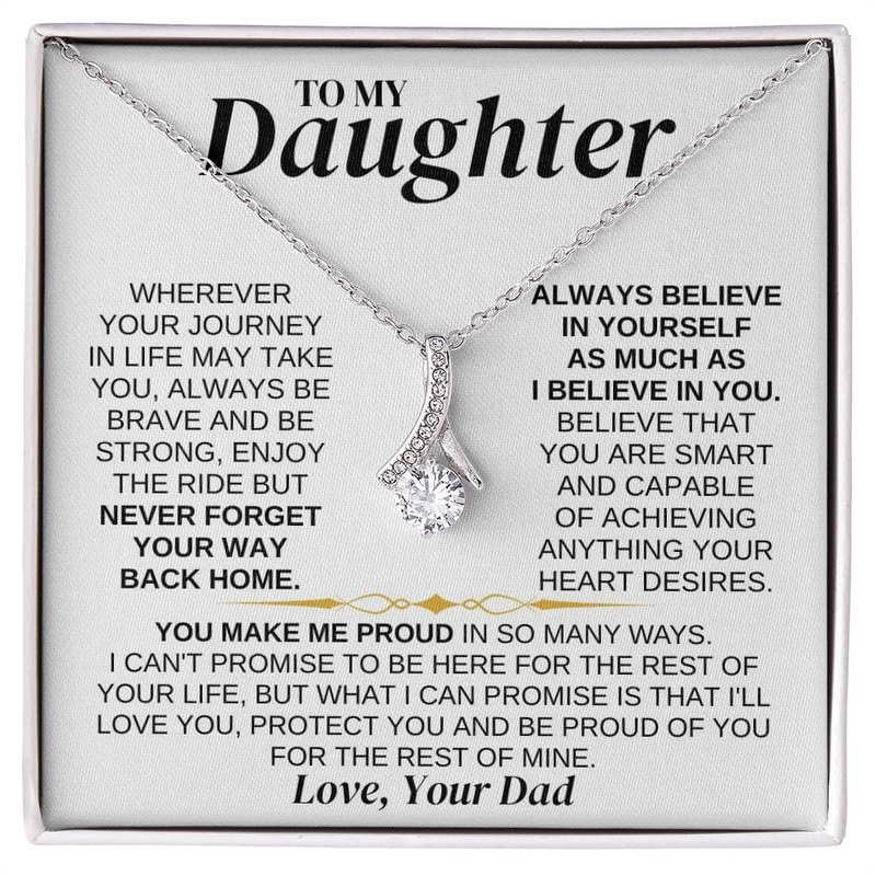 To My Daughter – Love Dad – Necklace Gift Set – SS318V2