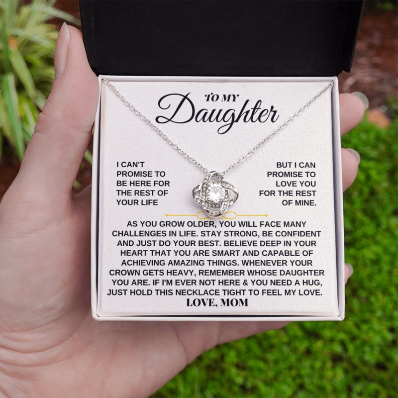 To My Daughter – Love, Mom – Beautiful Love Knot Gift Set – SS259