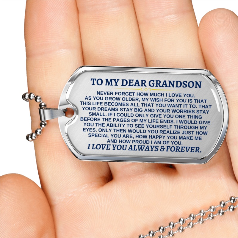 To My Dear Grandson – Love Tag – SS287GS