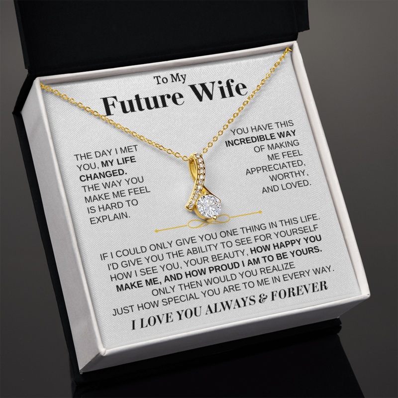 To My Future Wife – Beautiful 18k Gold Finish Gift Set – SS162