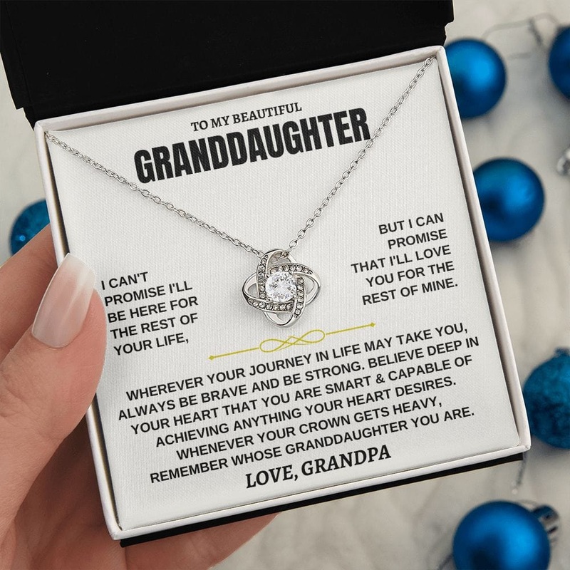 To My Granddaughter – Personalized Love Knot Gift Set – SS117