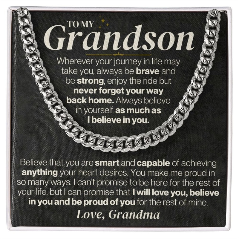 To My Grandson – Personalized – Believe In Yourself – Gift Set – SS328V3