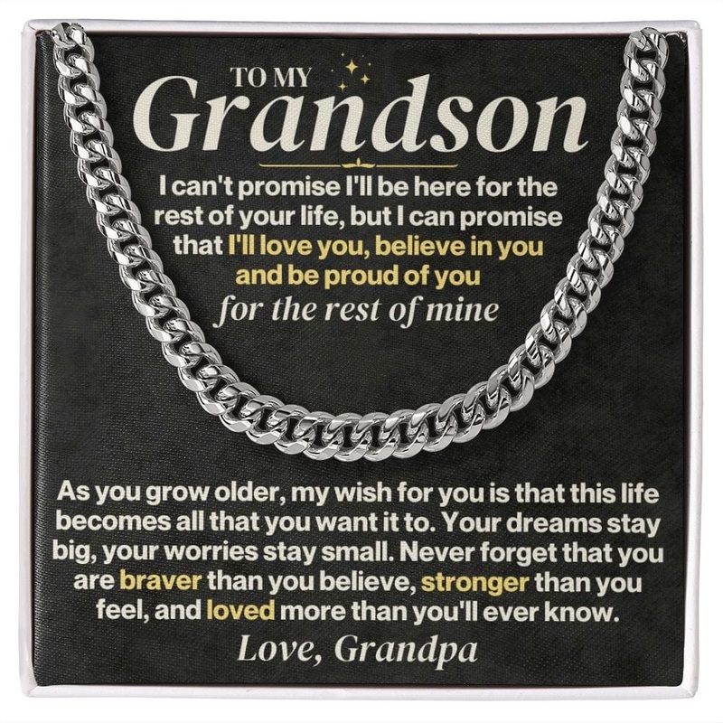 To My Grandson – Personalized – Rest Of Mine – Gift Set – SS330