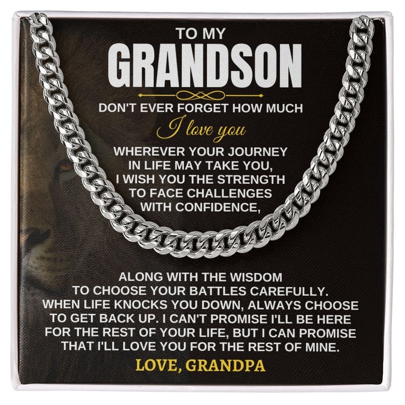 To My Grandson – Wherever Your Journey – Personalized Gift Set – SS284V2