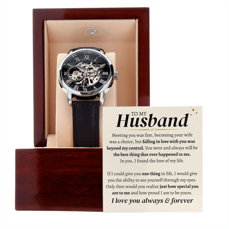 To My Husband – Luxury Openwork Watch – Gift Set – SS323