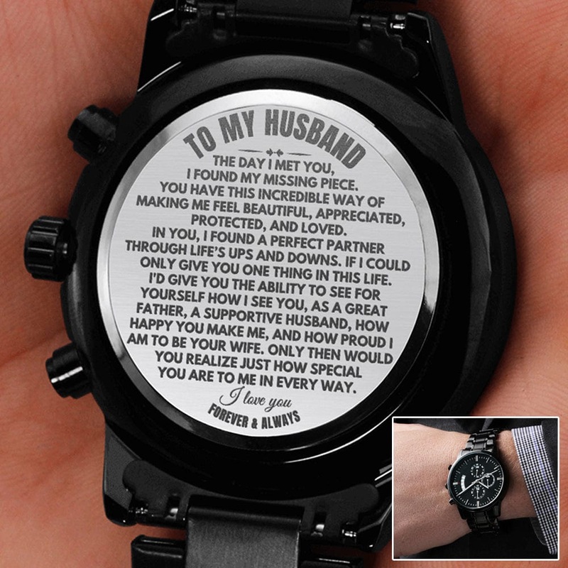 To My Husband – Perfect Life Partner – Engraved Premium Watch – SS243