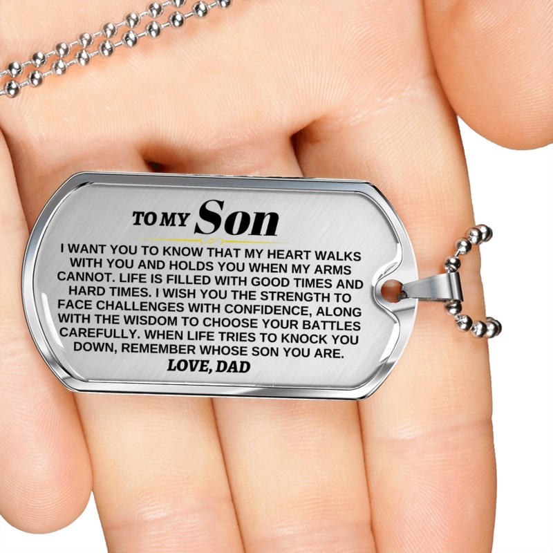 To My Son – Love, Dad – Beautiful Love Tag – SS300D