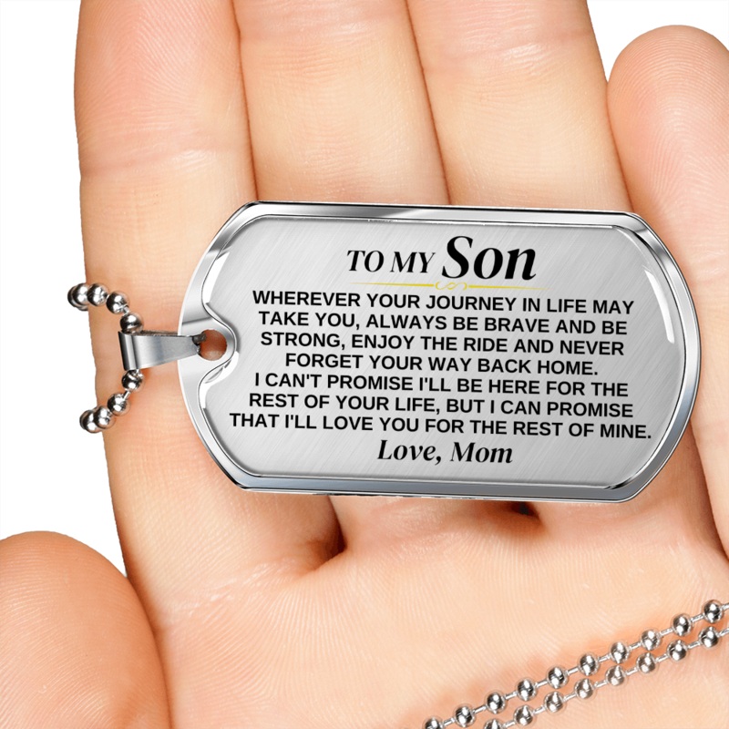 To My Son – Love, Mom – Beautiful Love Tag – SS311