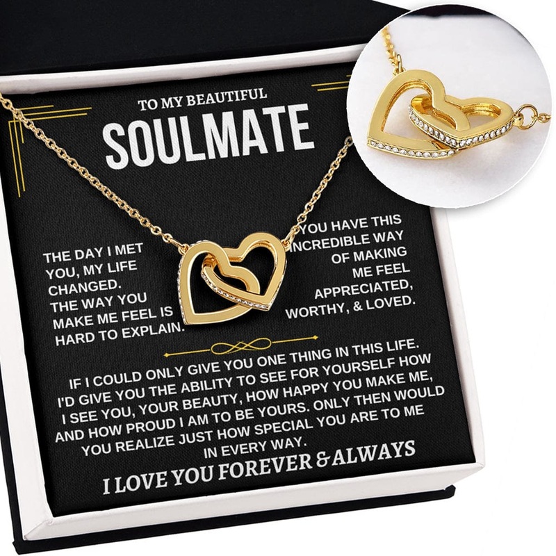 To My Soulmate – 18k Interlocked Hearts Gift Set – SS162SM